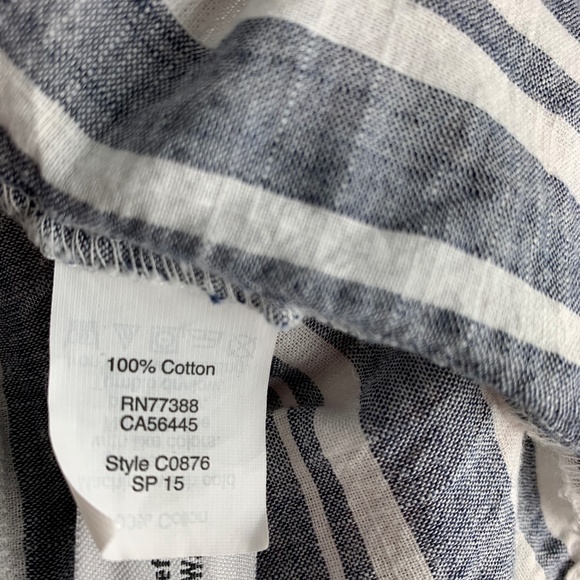 MADEWELL Blue And White Striped Top Size 2 - Picture 8 of 8